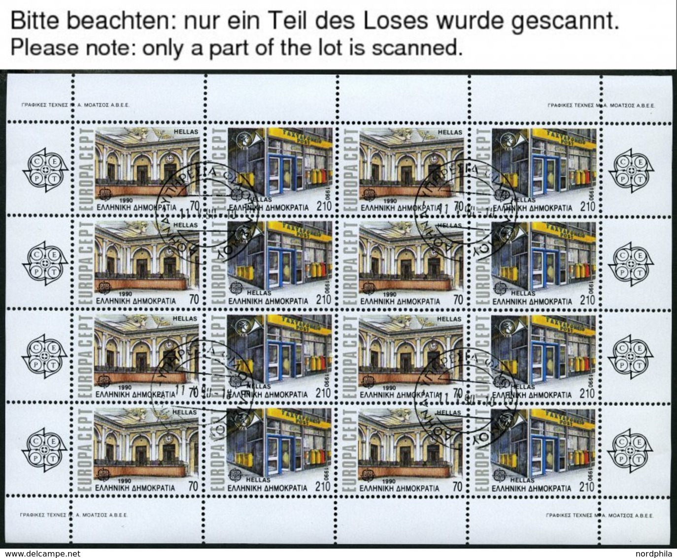 GRIECHENLAND KB O, 1985-90, Europa, 5 Kleinbogensätze (ohne 1987) Mit Ersttagsstempeln, Fast Nur Pracht, Mi. 276.- - Altri & Non Classificati