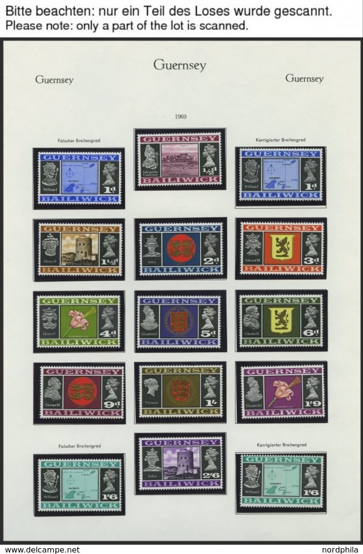 GUERNSEY **, Komplette Postfrische Sammlung Guernsey Von 1969-83 Auf KA-BE-Seiten, Prachterhaltung, Mi. 270.- - Guernesey