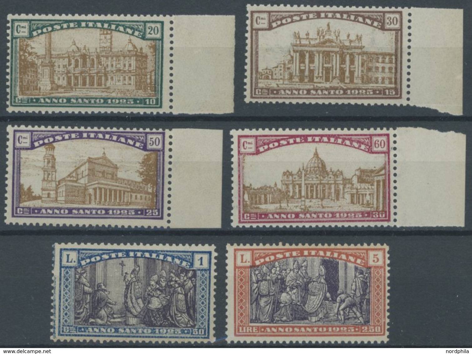 ITALIEN 206-11 **, 1924, Heiliges Jahr, Postfrischer Prachtsatz, Mi. 60.- - Nuevos