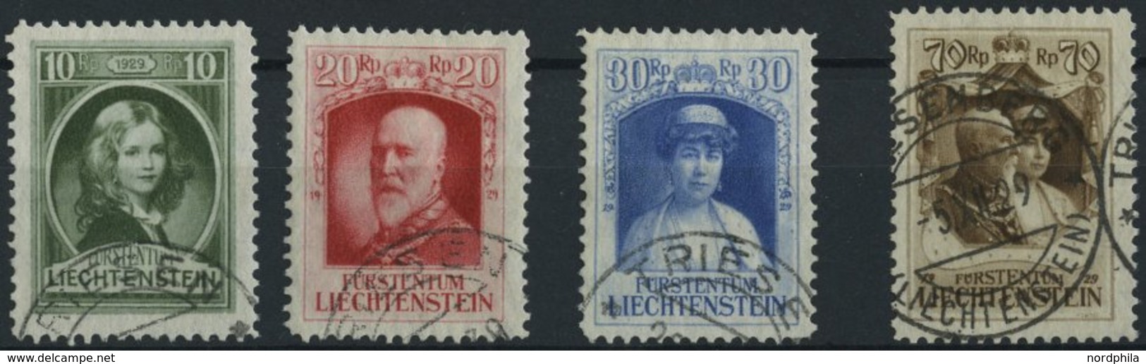 LIECHTENSTEIN 90-93 O, 1929, Regierungsantritt, Prachtsatz, Mi. 200.- - Autres & Non Classés