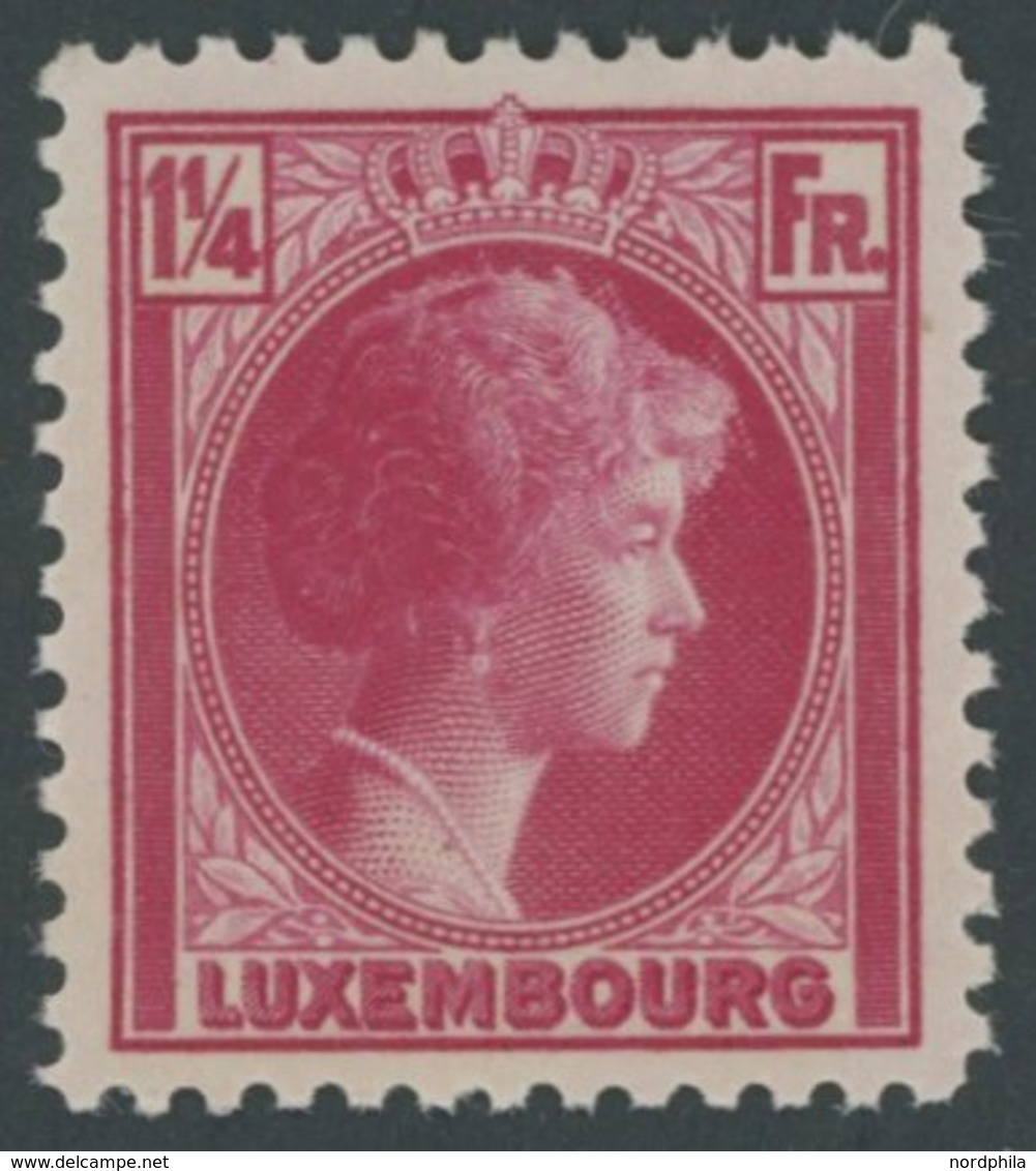 LUXEMBURG 257 **, 1934, 11/4 Fr. Karmin, Postfrisch, Pracht, Mi. 70.- - Oficiales