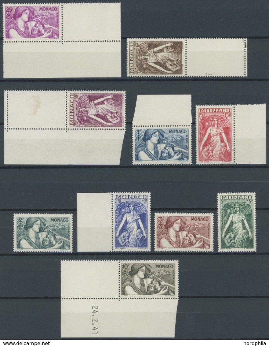 MONACO 247-56 **, 1941, Schutz Der Mütter Und Kinder, Postfrischer Prachtsatz, Mi. 90.- - Otros & Sin Clasificación