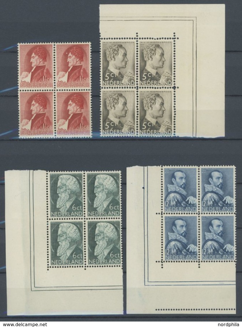 NIEDERLANDE 282-85 VB **, 1935, Fürsorge In Viererblocks (meist Aus Der Bogenecke), Postfrischer Prachtsatz, Mi. (440.-) - Used Stamps