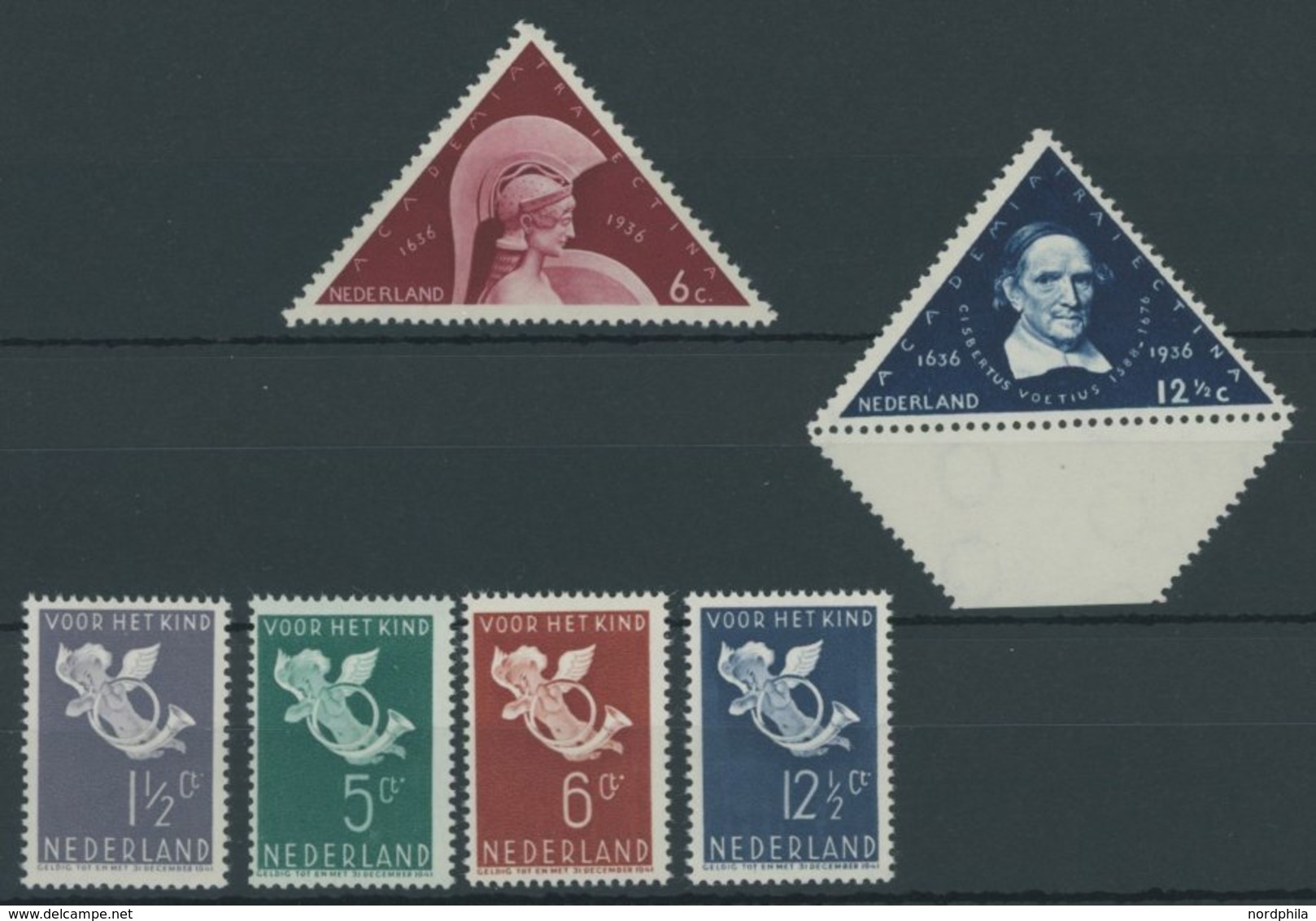 NIEDERLANDE 295-300 **, 1936, Universität Utrecht Und Vor Het Kind, 2 Postfrische Prachtsätze, Mi. 80.- - Used Stamps