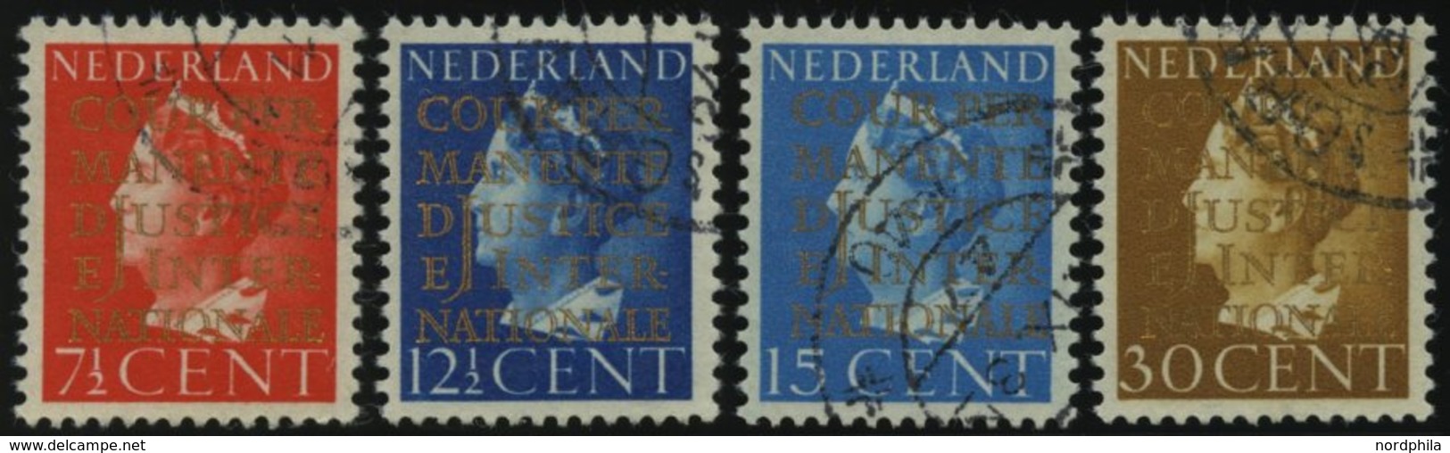 DIENSTMARKEN D 16-19 *, 1940, 71/2 - 30 C. COUR PERMANENTE DE JUSTICE INTERNATIONALE, Falzrest, Prachtsatz - Dienstzegels