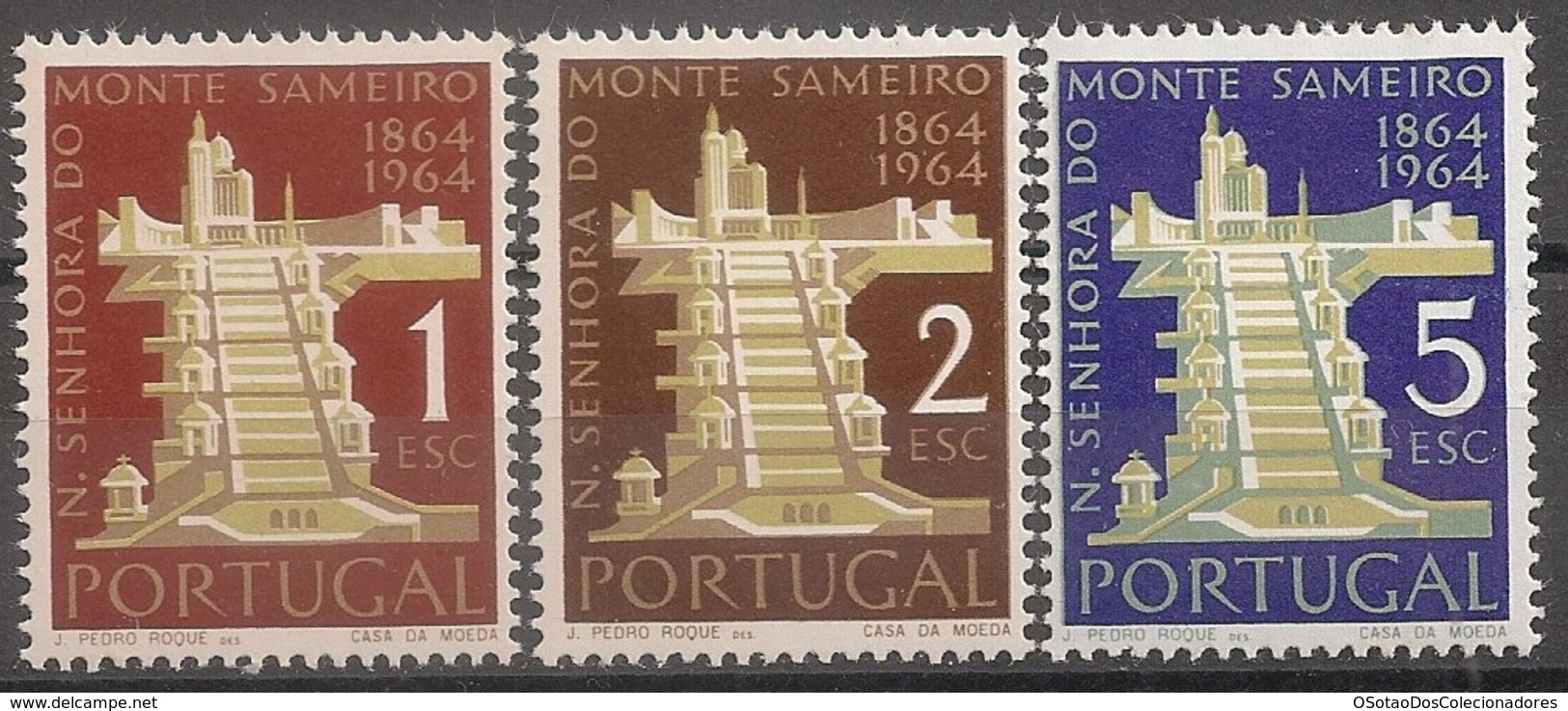 Portugal 1964 - Série Completa Centenario Sameiro 931 To 933 - Set Complete Anniversary Church Sameiro - Mint MNH** Neuf - Neufs