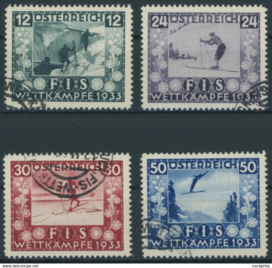ÖSTERREICH 1918-1938 551-54 O, 1933, FIS I, Sonderstempel, Prachtsatz - Other & Unclassified