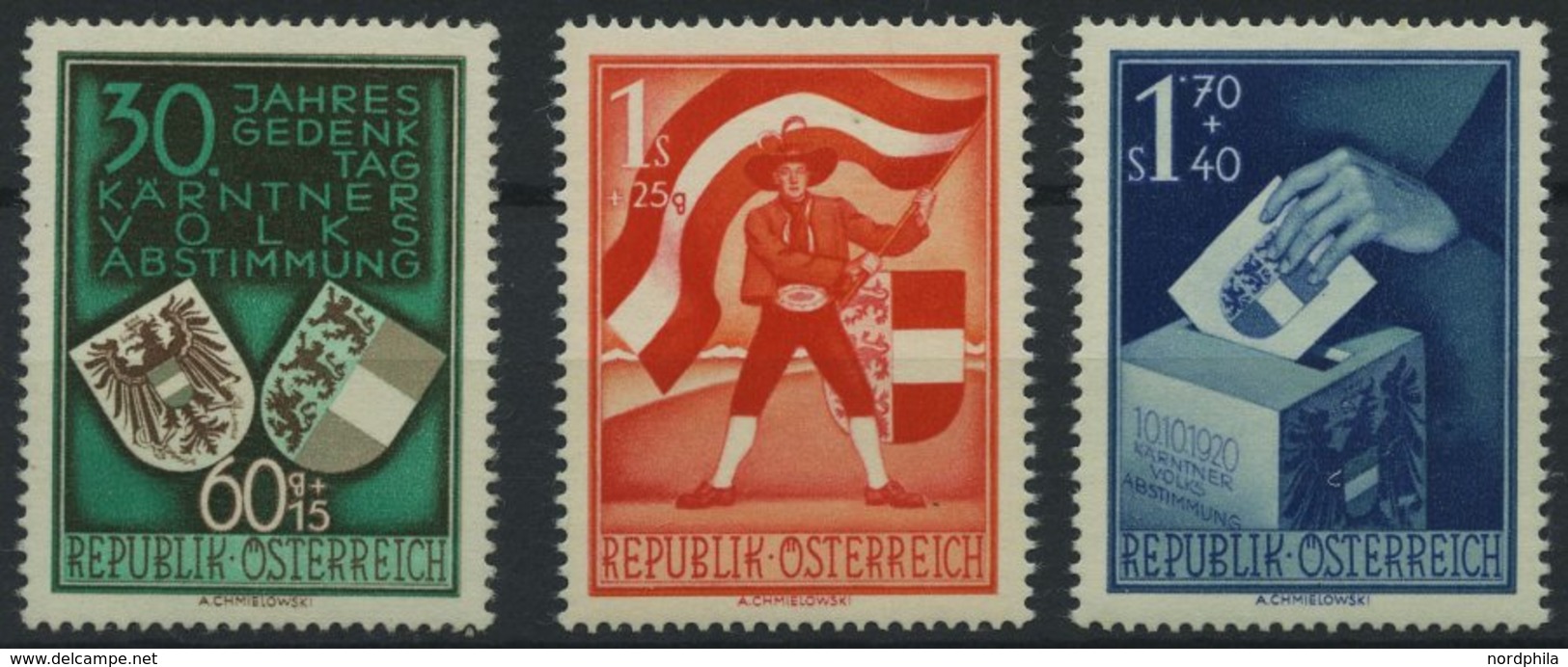 ÖSTERREICH 952-54 **, 1950, Volksabstimmung, Prachtsatz, Mi. 130.- - Gebraucht