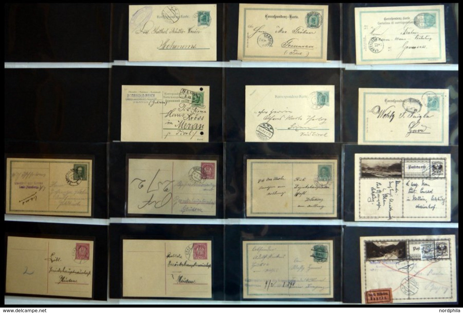 GANZSACHEN 1869-ca. 1920, Sammlung Von 62 Gebrauchten Ganzsachen (fast Nur Postkarten), Dabei Einige Bessere Abstempelun - Altri & Non Classificati