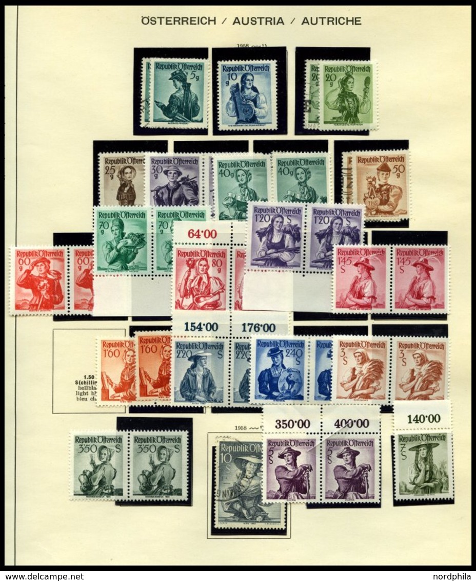 SAMMLUNGEN *,o, **, 1945-68, Sammlung Auf Schaubek-Seiten Mit Noch Guten Werten Und Sätzen, Z.T. Zweifach (*,** Und Gest - Collections