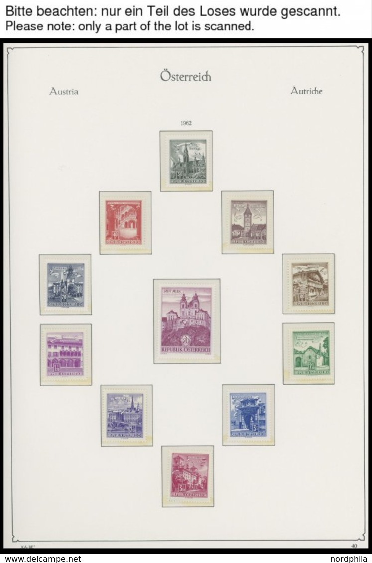 SAMMLUNGEN **, Fast Komplette Postfrische Sammlung Österreich Von 1960-95 Auf KA-BE Falzlosseiten, Prachterhaltung, Mi.  - Sammlungen