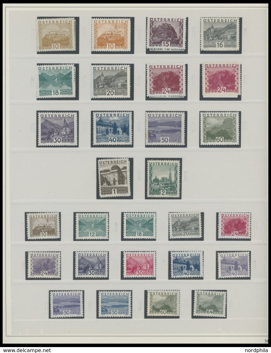 SAMMLUNGEN **,* , Ungebrauchte, Teils Postfrische Sammlung Österreich Von 1922-1937 Mit Vielen Guten Werten Und Sätzen,  - Collections