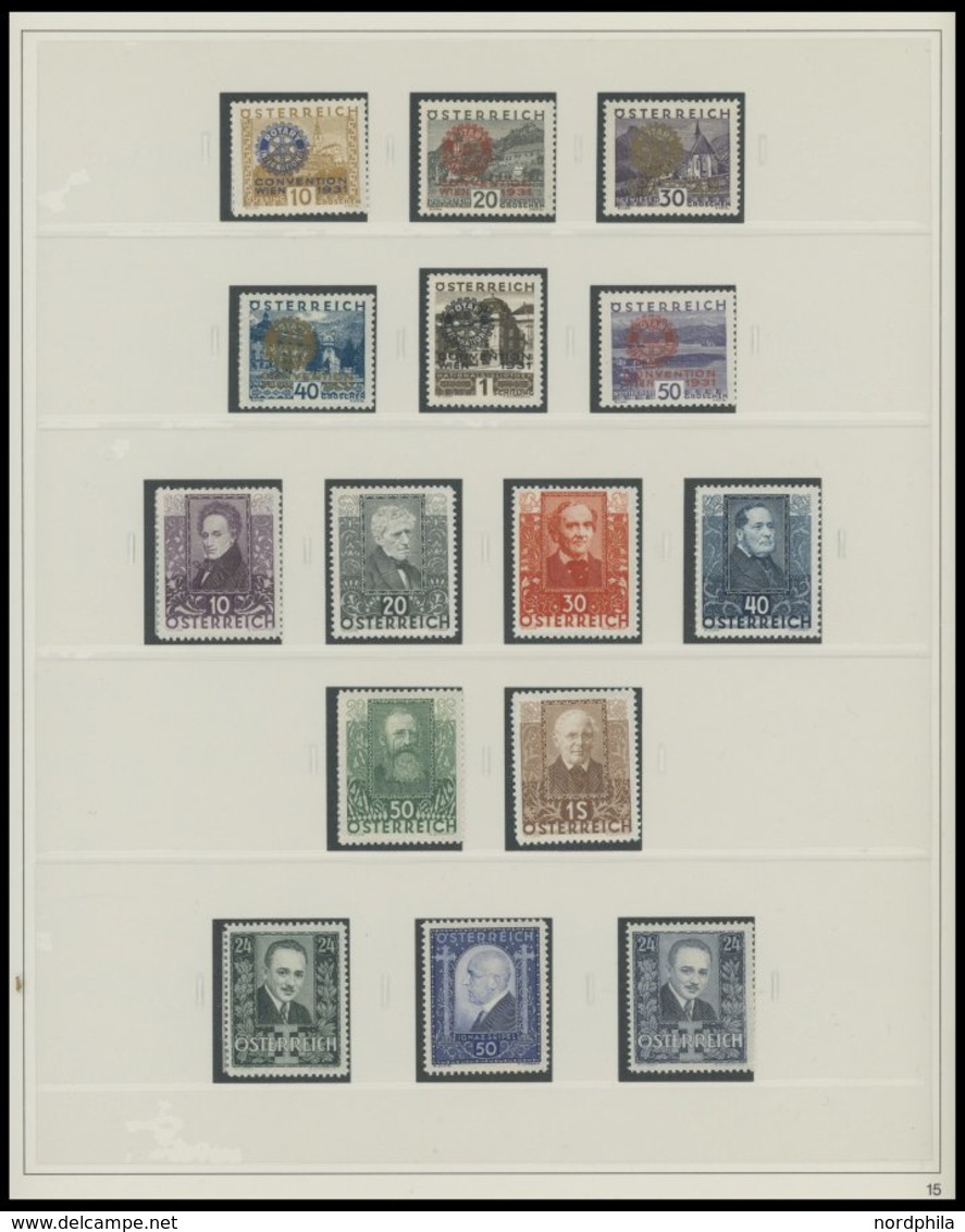 SAMMLUNGEN **,* , Ungebrauchte, Teils Postfrische Sammlung Österreich Von 1922-1937 Mit Vielen Guten Werten Und Sätzen,  - Colecciones