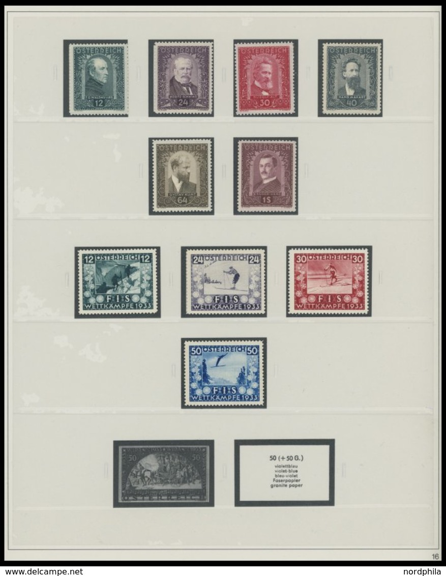 SAMMLUNGEN **,* , Ungebrauchte, Teils Postfrische Sammlung Österreich Von 1922-1937 Mit Vielen Guten Werten Und Sätzen,  - Collections