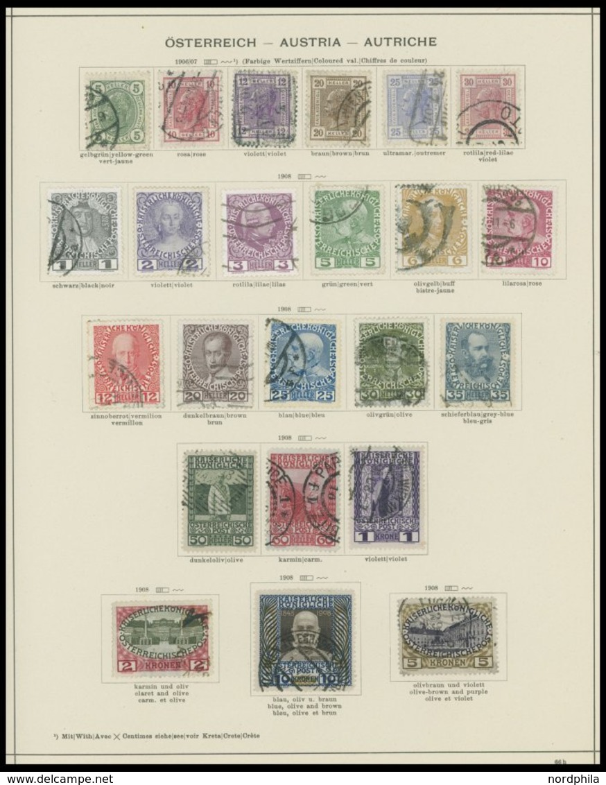 SAMMLUNGEN O,* , Sammlungsteil Österreich Von 1883-1937 Mit Guten Mittleren Ausgaben, Meist Prachterhaltung - Colecciones