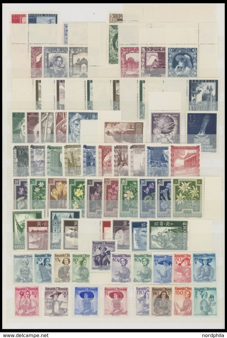 LOTS **, Postfrische Partie Österreich Von 1945-60 Mit Einigen Guten Ausgaben, U.a. Mi.Nr. 909-11, 926, 937-40, 960-63,  - Collezioni