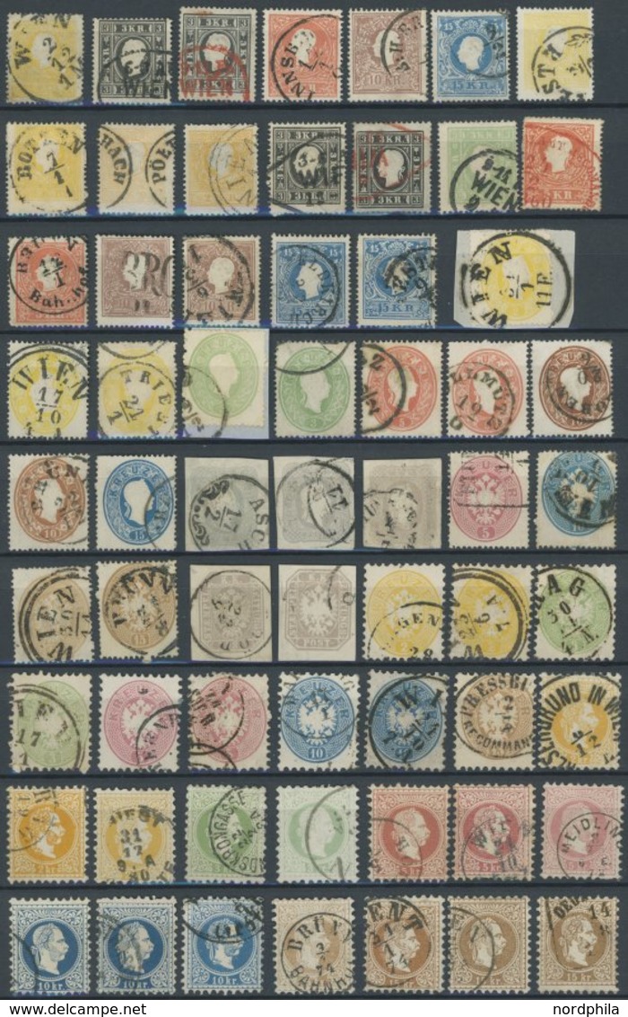 LOTS O,BrfStk , 1858-67, 72 Werte In Unterschiedlicher Erhaltung, Dabei Viele Prachtwerte, Besichtigen!, Mi. Ca. 4000.- - Collezioni