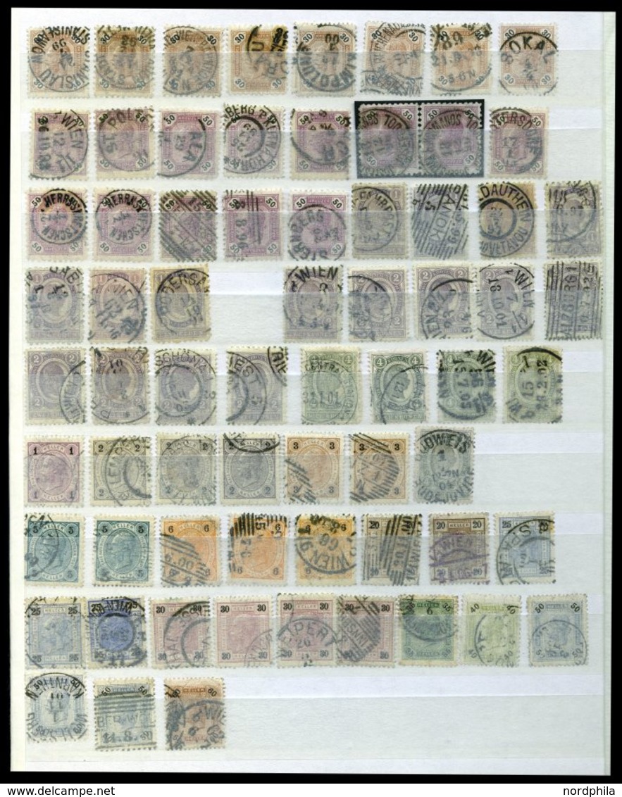 LOTS O,*,** , 1890-1917, Meist Gestempelte Partie, überwiegend Franz Joseph, Fundgrube!, Besichtigen! - Collections