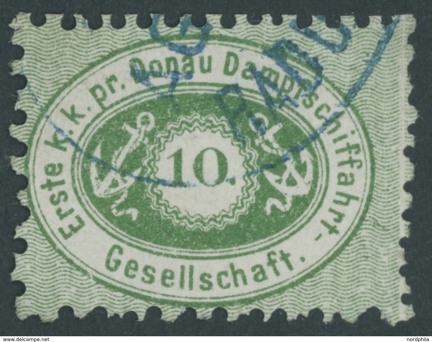 DDG 3I O, 1867, 10 Kr. Grün, Type I, üblich Gezähnt, Pracht - Sonstige & Ohne Zuordnung