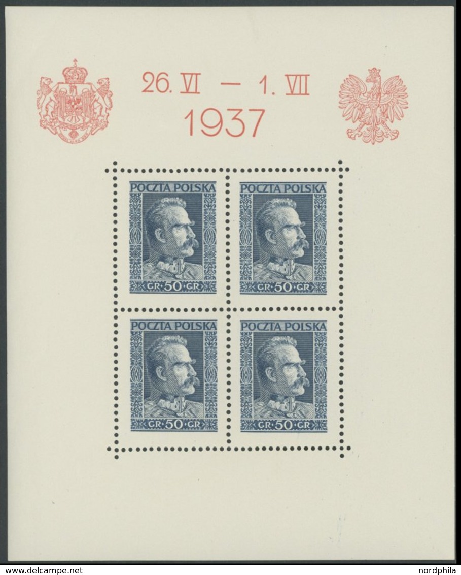 POLEN Bl. 2-4 **, 1937, Besuch Des Königs Von Rumänien, 3 Prachtblocks Mi. 150.- - Altri & Non Classificati