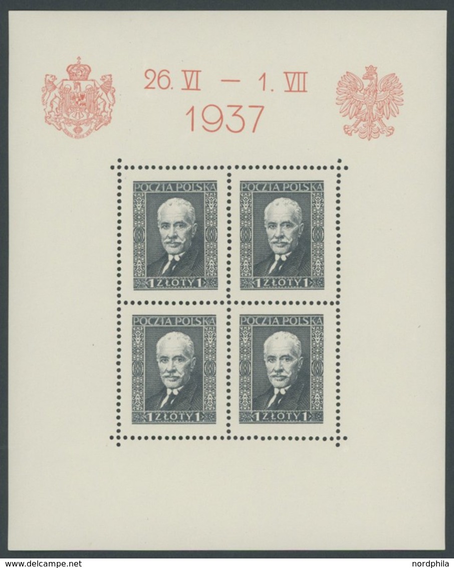 POLEN Bl. 2-4 **, 1937, Besuch Des Königs Von Rumänien, 3 Prachtblocks Mi. 150.- - Autres & Non Classés