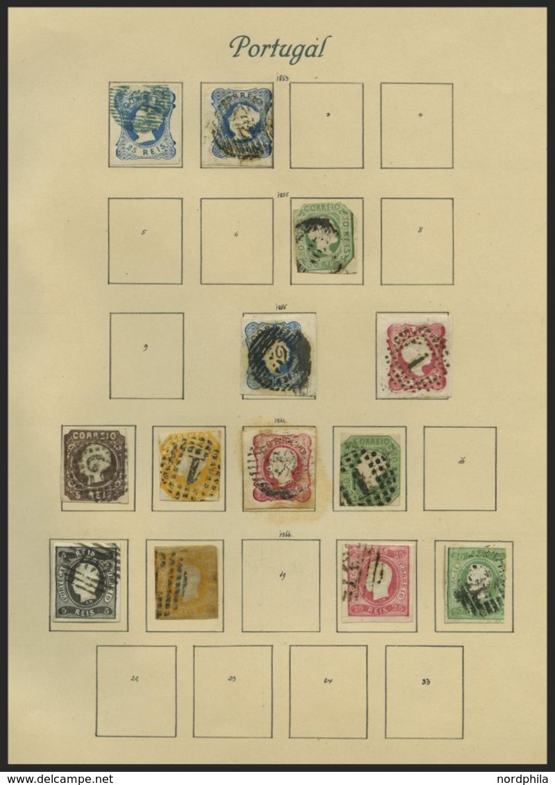 SAMMLUNGEN, LOTS O, *, 1853-1943, Alte Sammlung Portugal Mit Einigen Mittleren Ausgaben, U.a. Mi.Nr. 427 * Etc., Erhaltu - Collezioni