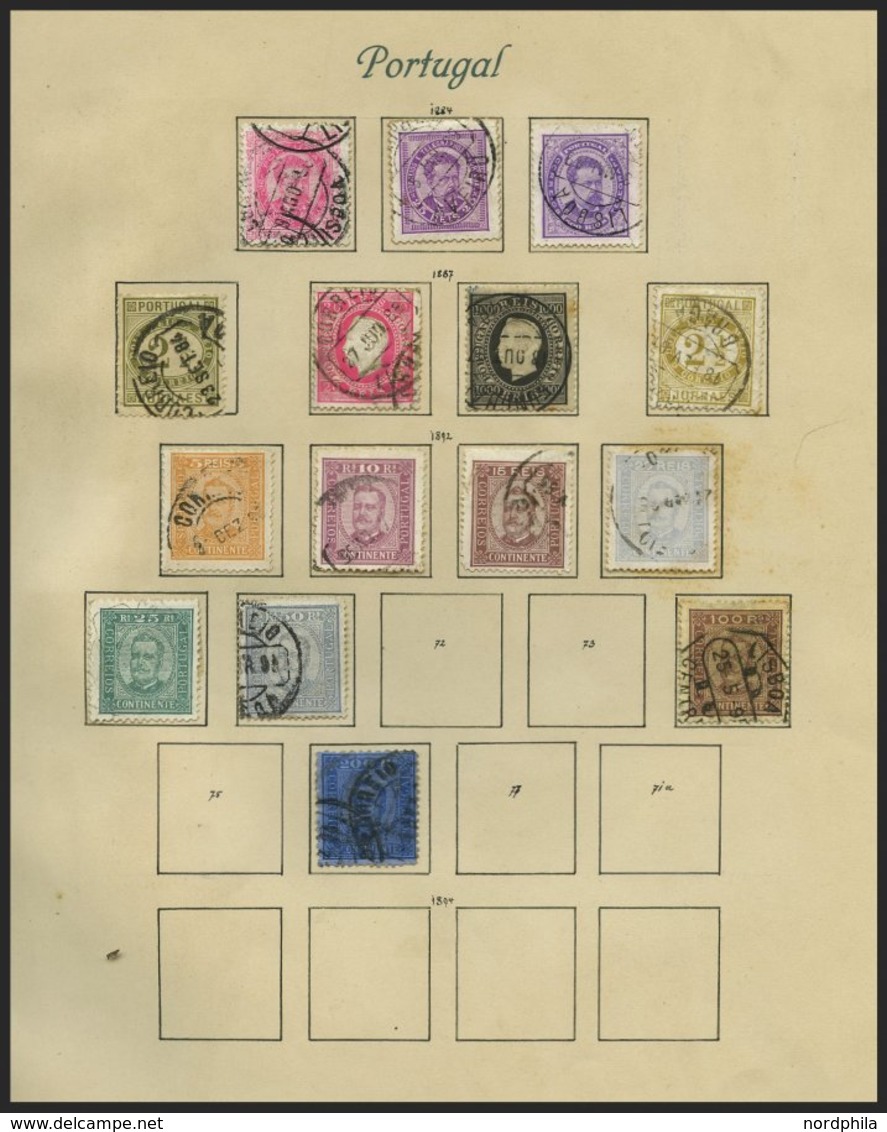 SAMMLUNGEN, LOTS O, *, 1853-1943, Alte Sammlung Portugal Mit Einigen Mittleren Ausgaben, U.a. Mi.Nr. 427 * Etc., Erhaltu - Collezioni