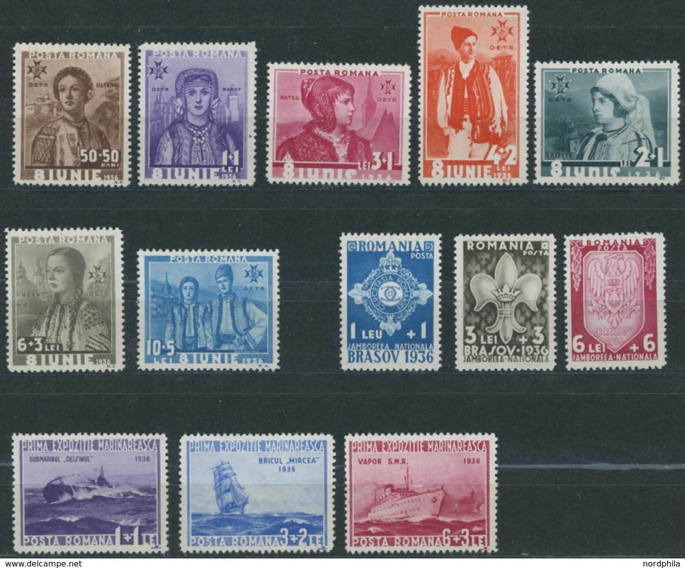 RUMÄNIEN 509-21 **, 1936, 3 Postfrische Prachtsätze, Mi. 105.- - Other & Unclassified