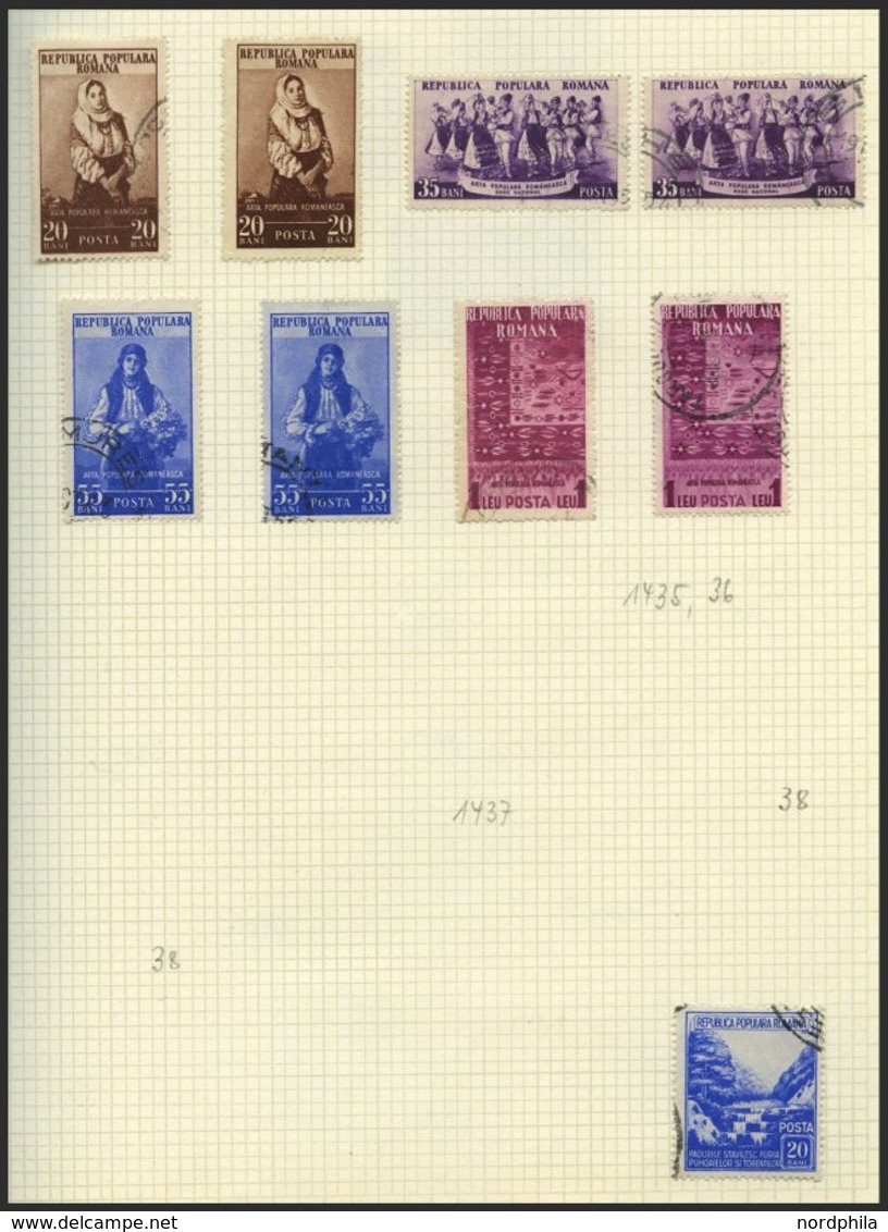 SAMMLUNGEN, LOTS o, *, gestempelte Sammlung Rumänien von 1903-76 in 2 Bänden mit einigen besseren Ausgaben, oftmals dopp