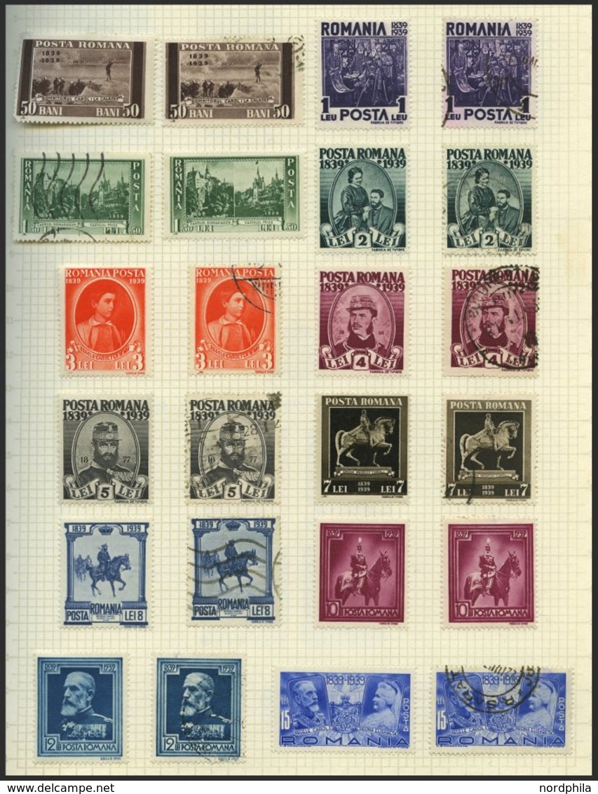 SAMMLUNGEN, LOTS o, *, gestempelte Sammlung Rumänien von 1903-76 in 2 Bänden mit einigen besseren Ausgaben, oftmals dopp