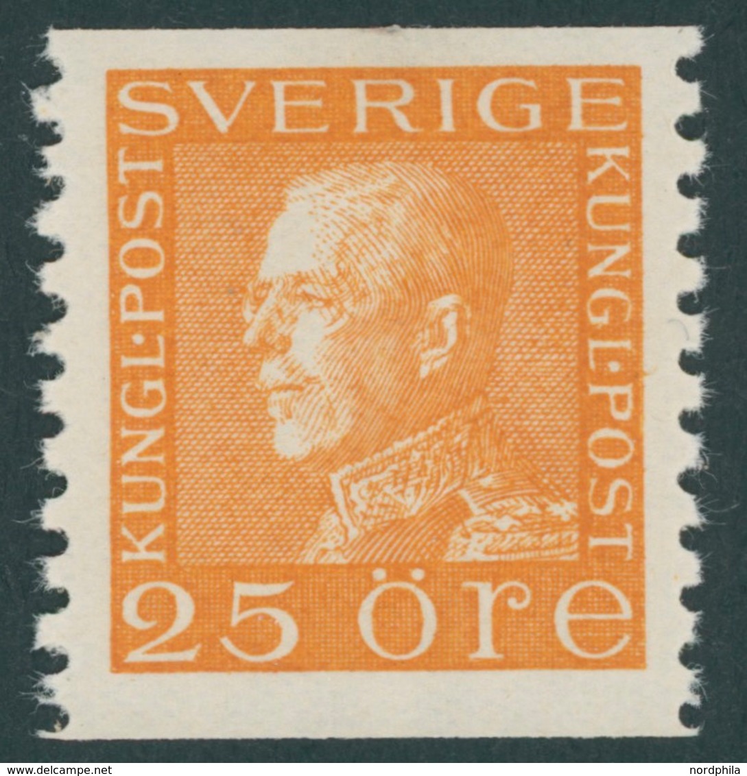 SCHWEDEN 186IIWA **, 1936, 25 Ö. Orange, Weißes Papier, Postfrisch, Pracht, Mi. 65.- - Used Stamps