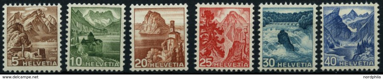 SCHWEIZ BUNDESPOST 500-05 **, 1948, Landschaften, Prachtsatz, Mi. 55.- - 1843-1852 Poste Federali E Cantonali