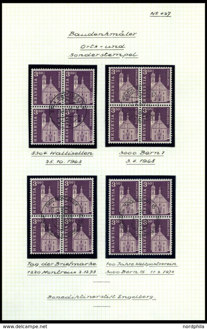 SCHWEIZ BUNDESPOST Aus 802-886 VB O, 1964-68, Postgeschichtliche Motive Und Baudenkmäler (SBN Nr. 412-27, 16 Werte) In Z - 1843-1852 Timbres Cantonaux Et  Fédéraux