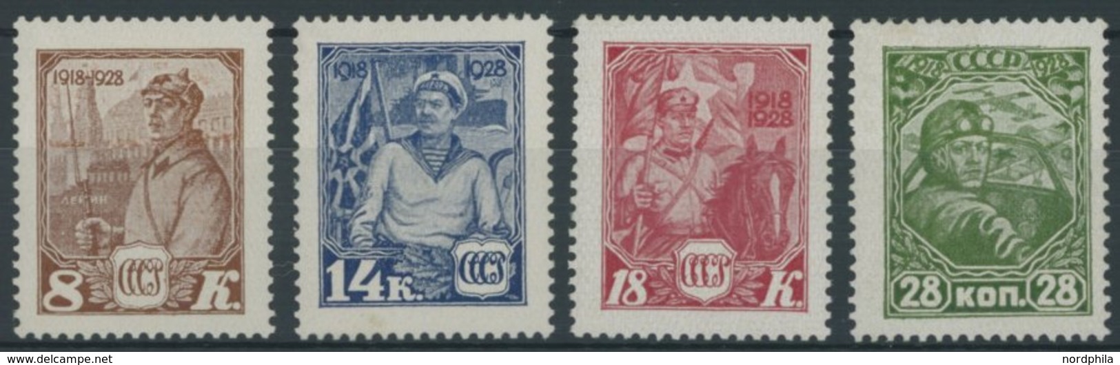 SOWJETUNION 354-57 **, 1928, Rote Armee Und Seekriegsflotte, Postfrischer Prachtsatz, Mi. 65.- - Sonstige & Ohne Zuordnung