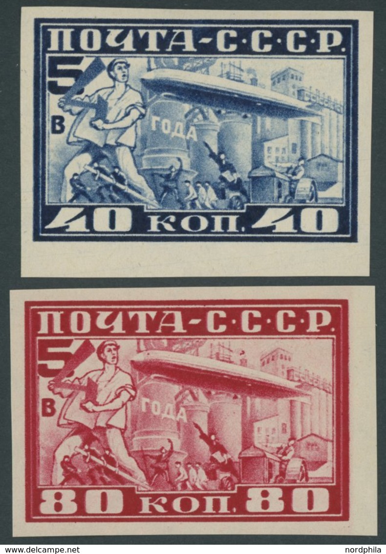 SOWJETUNION 390/1C **, 1930, Graf Zeppelin, Ungezähnt, Postfrisch, Pracht, RR!, Attest Cherrystone - Altri & Non Classificati