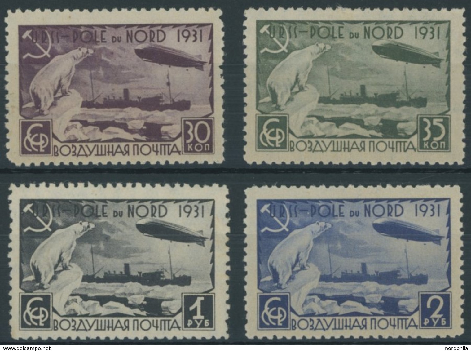 SOWJETUNION 402-05 *,** , 1931, Polarfahrt, Prachtsatz - Altri & Non Classificati