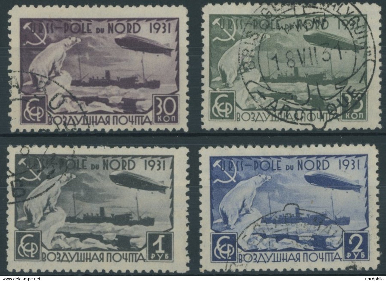 SOWJETUNION 402-05A/C O, 1931, Polarfahrt, Gezähnt, Prachtsatz - Autres & Non Classés