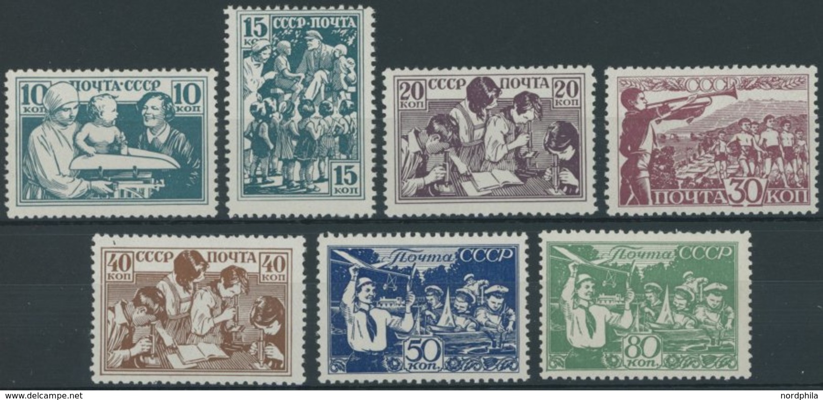 SOWJETUNION 618-24 **, 1938, Sowjetische Kinder, Postfrisch, üblich Gezähnter Prachtsatz, Mi. 160.- - Otros & Sin Clasificación