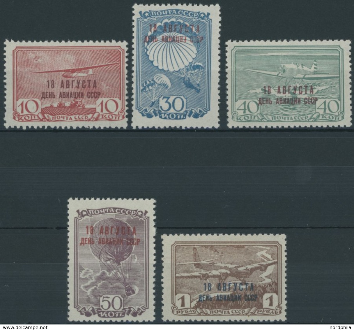 SOWJETUNION 709-13 **, 1939, Tag Der Luftfahrt, Postfrischer Prachtsatz, Mi. 70.- - Other & Unclassified
