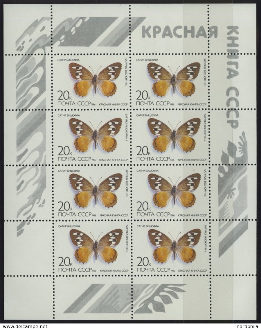 SOWJETUNION 5588/9KB **, 1986, Schmetterlinge Und EXPO 86 Vancouver, 2 Kleinbogen, Pracht, Mi. 110.- - Otros & Sin Clasificación