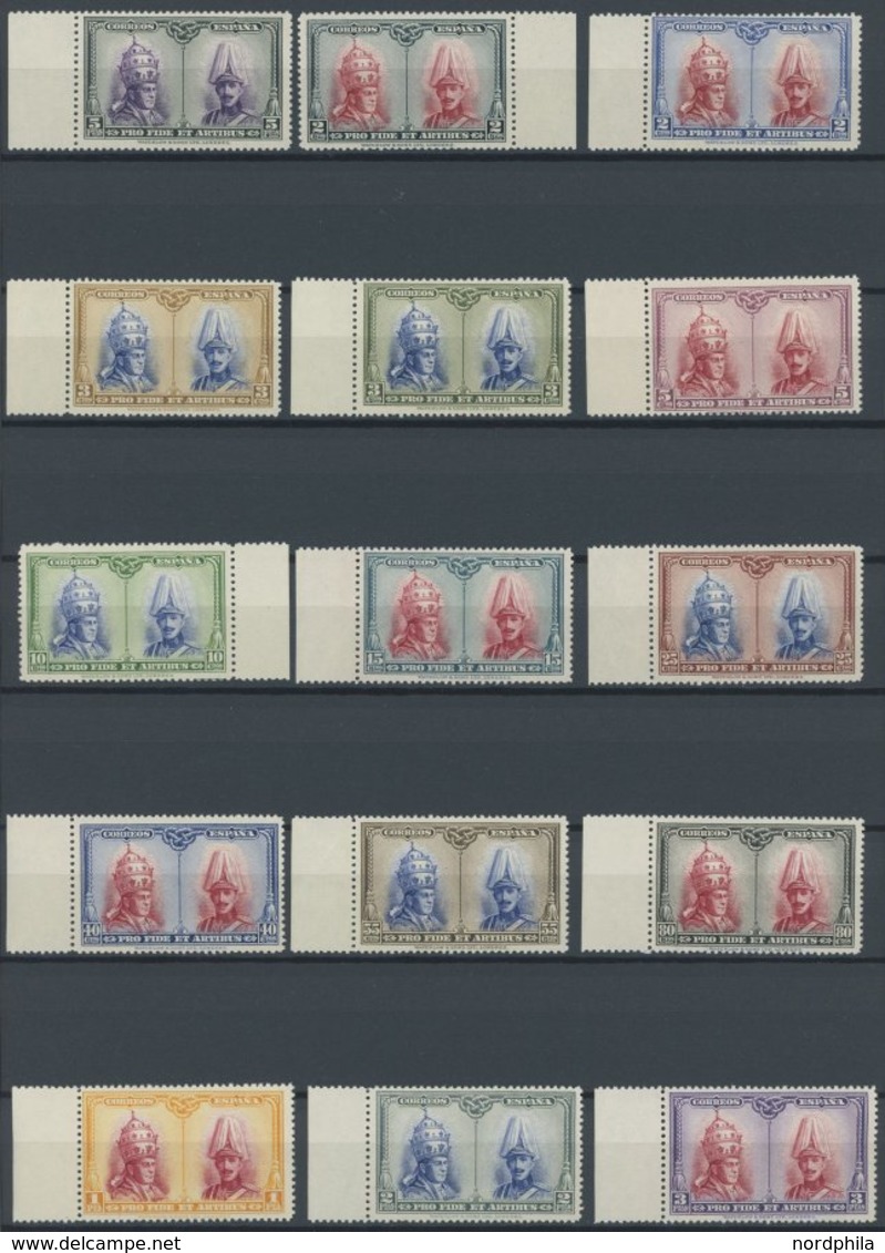 SPANIEN 376-407 **, 1928, Katakombenausgabe, 2 Postfrische Prachtsätze, Mi. 140.- - Oblitérés