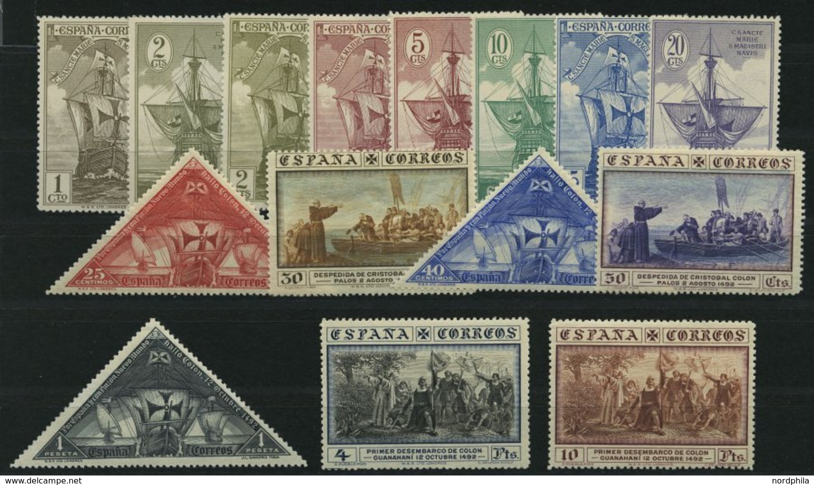 SPANIEN 502-16 **, 1930, Kolumbus, Normale Zähnung, Prachtsatz, Mi. 176.50 - Oblitérés