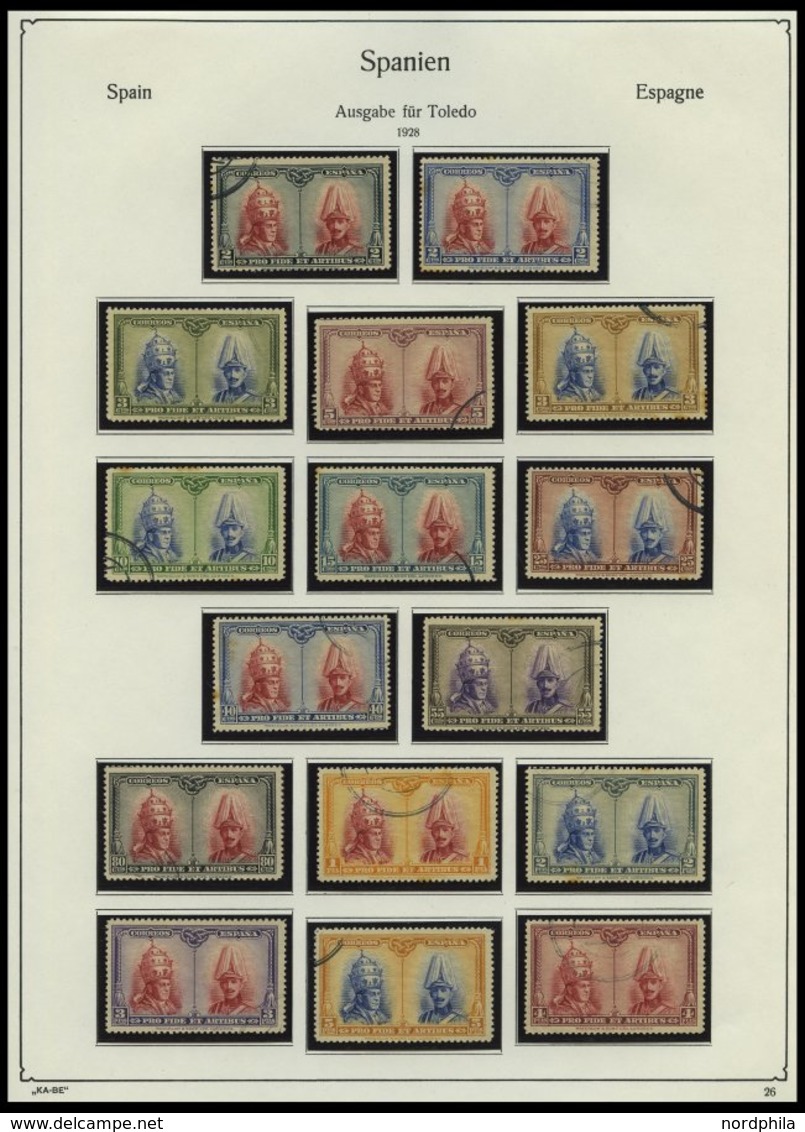 SPANIEN **,o,* , Sammlung Spanien Von 1850-1953 Mit Einigen Mittleren Ausgaben, Fast Nur Prachterhaltung - Oblitérés