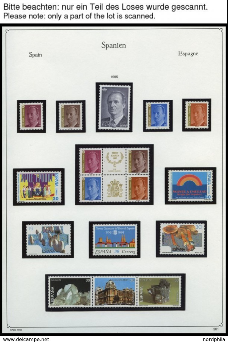 SPANIEN **, Postfrische Sammlung Spanien Von 1991-2002 Im KA-BE Album, Bis 1999 Komplett, Mit Vielen Kleinbogen, Prachte - Used Stamps