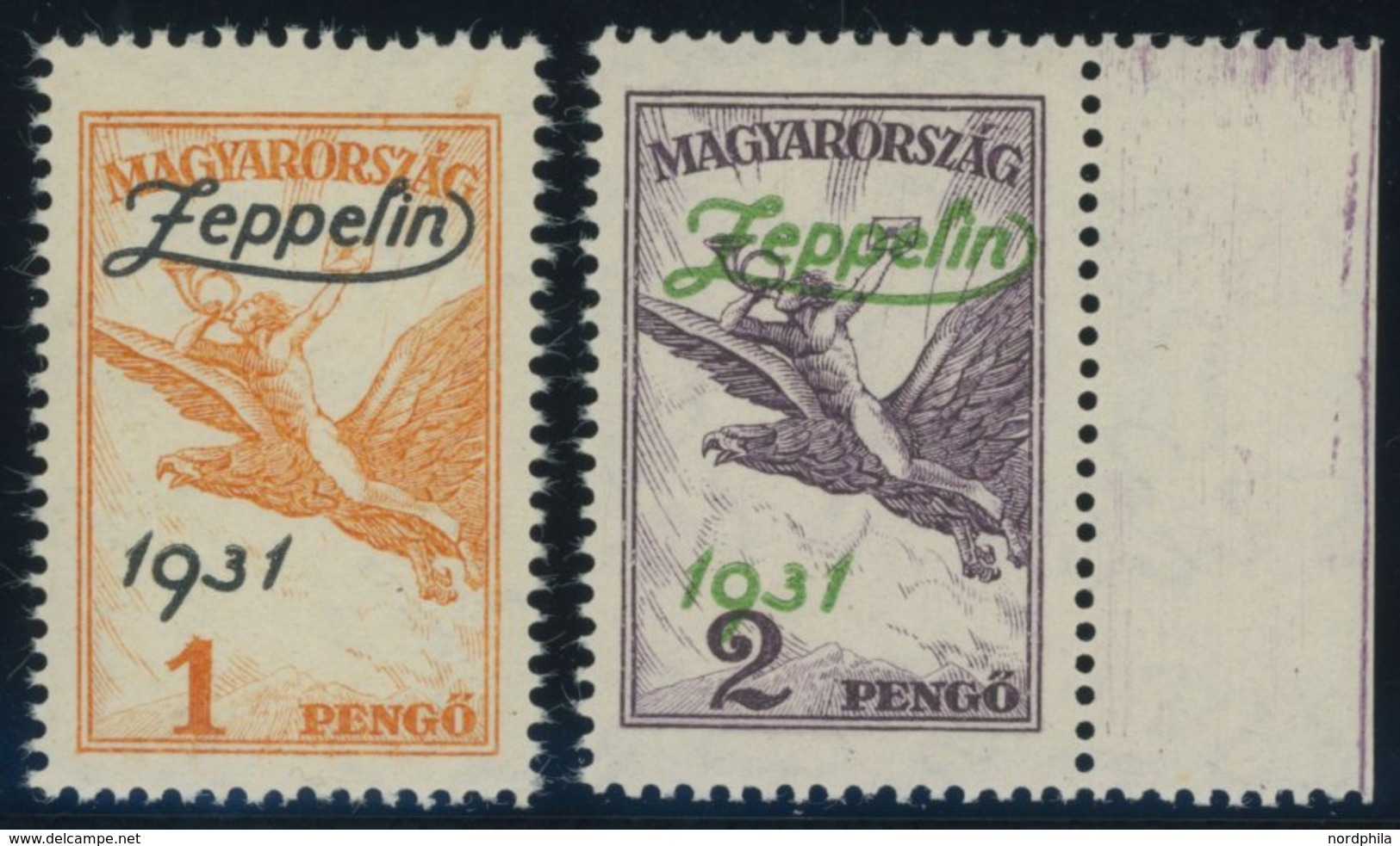 UNGARN 478/9 **, 1931, Graf Zeppelin, Pracht, Mi. 200.- - Otros & Sin Clasificación