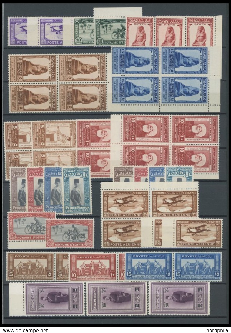 ÄGYPTEN **, Postfrische Dublettenpartie Von 1926-44, Fast Nur Prachterhaltung, Mi. (für *) 670.- - Otros & Sin Clasificación