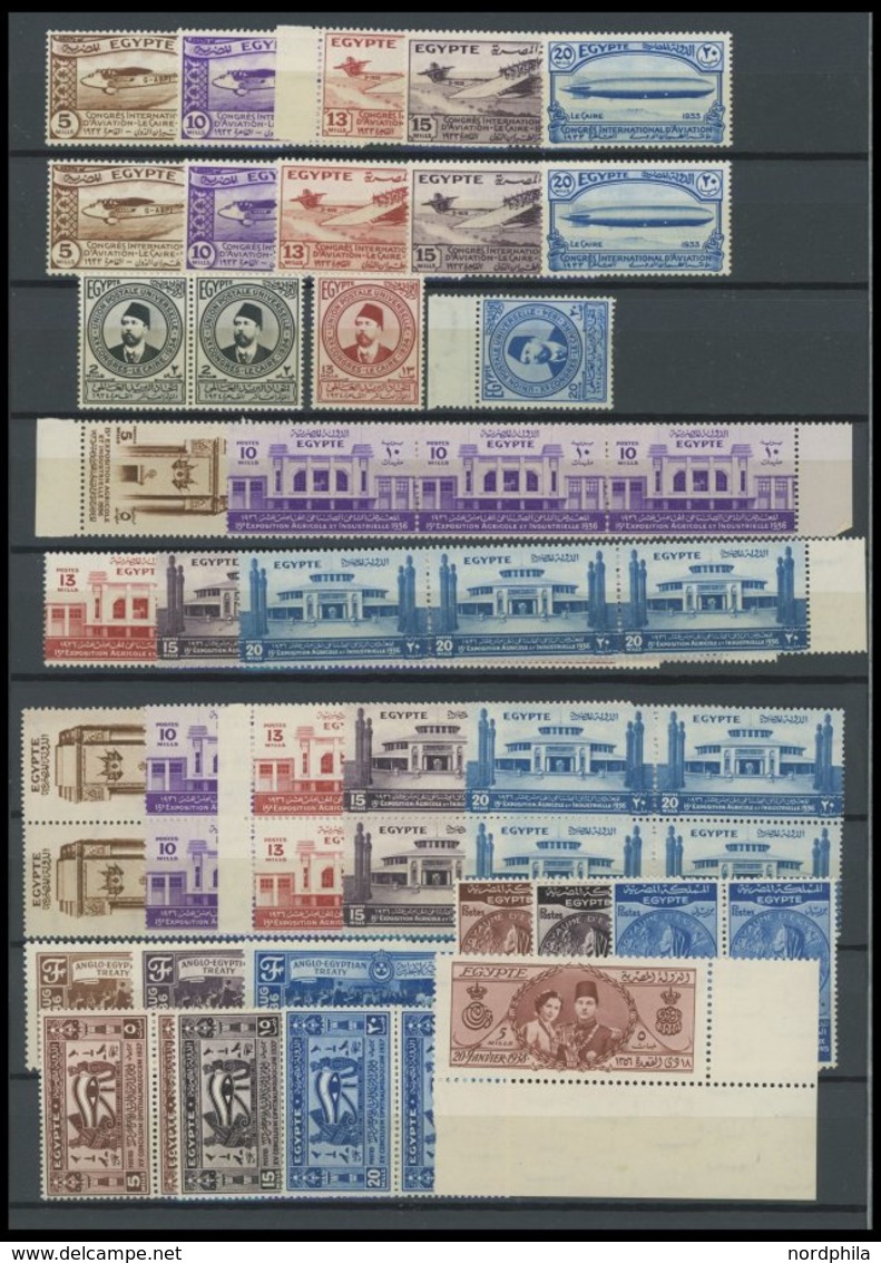 ÄGYPTEN **, Postfrische Dublettenpartie Von 1926-44, Fast Nur Prachterhaltung, Mi. (für *) 670.- - Other & Unclassified