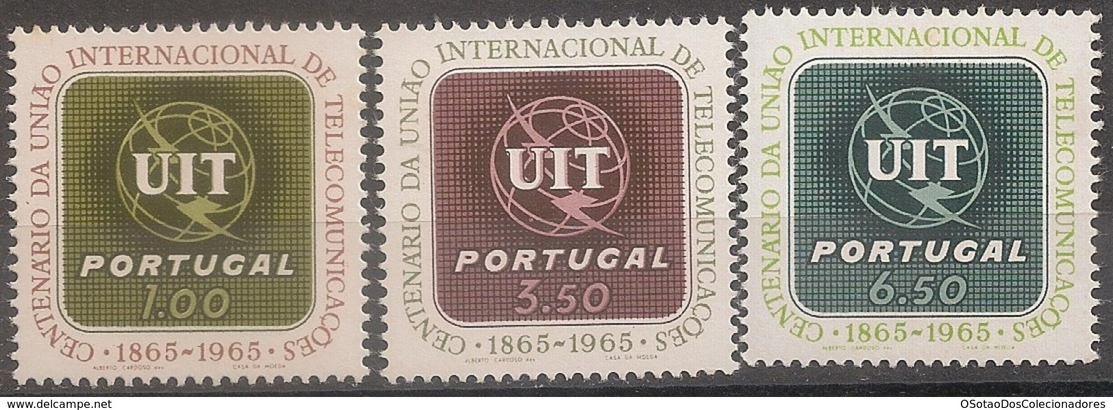 Portugal 1965 - Série Completa Centenario Telecomunicações 953 To 955 - Set Complete Anniversary Of ITU- Mint MNH** Neuf - Neufs