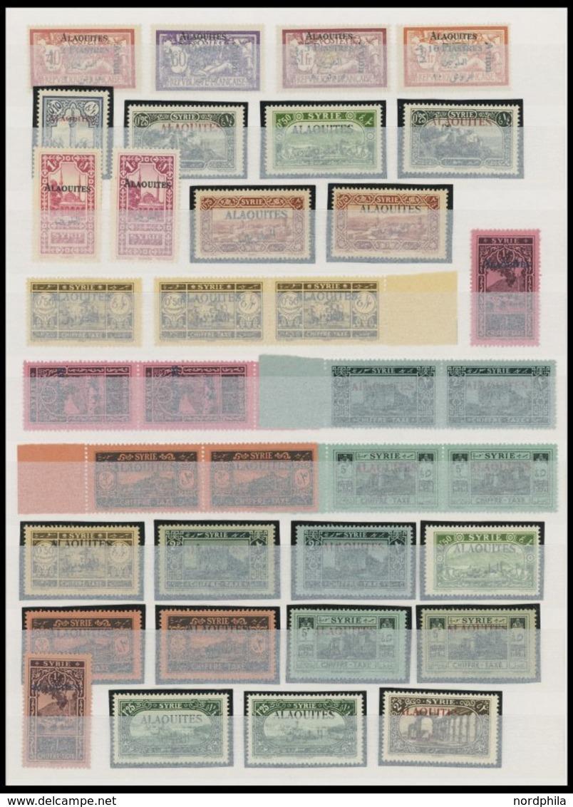 ALAWITEN-GEBIET **,* , 1925-31, Kleine Partie Diverser Ungebrauchter, Teilweise Postfrischer Ausgaben, Prachterhaltung - Altri & Non Classificati