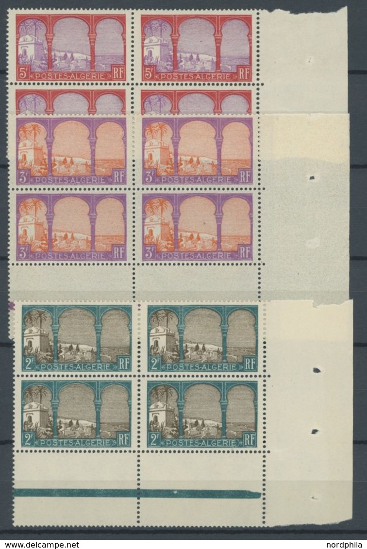 ALGERIEN 34-57 VB **, 1926, Landesansichten In Viererblocks, Postfrischer Prachtsatz - Algérie (1962-...)